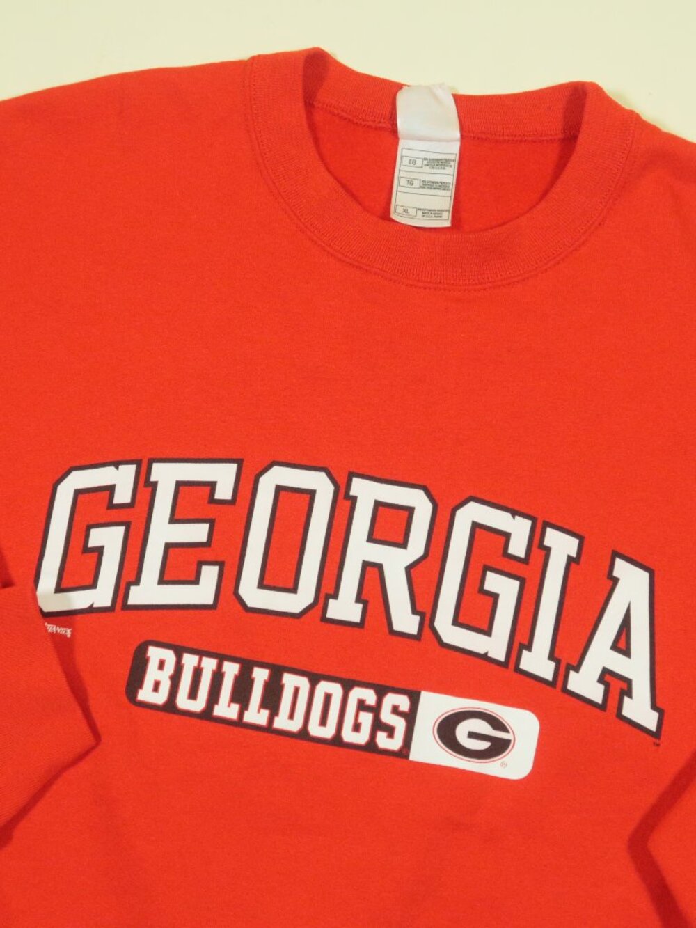 Vintage 90s Fruit of the Loom Georgia Bulldogs Sweatshirt Mens XL Red Crewneck